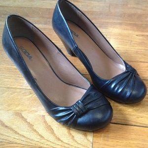 Soda Black Heels